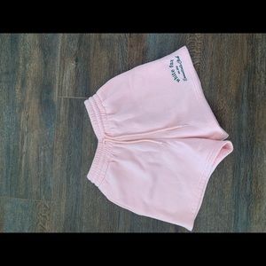 Pink sweat shorts